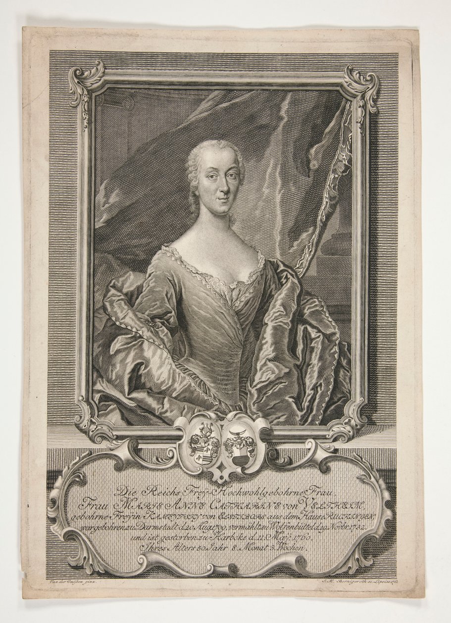 Porträtt av Marie Anne Catherine von Veltheim av Johann Martin Bernigeroth