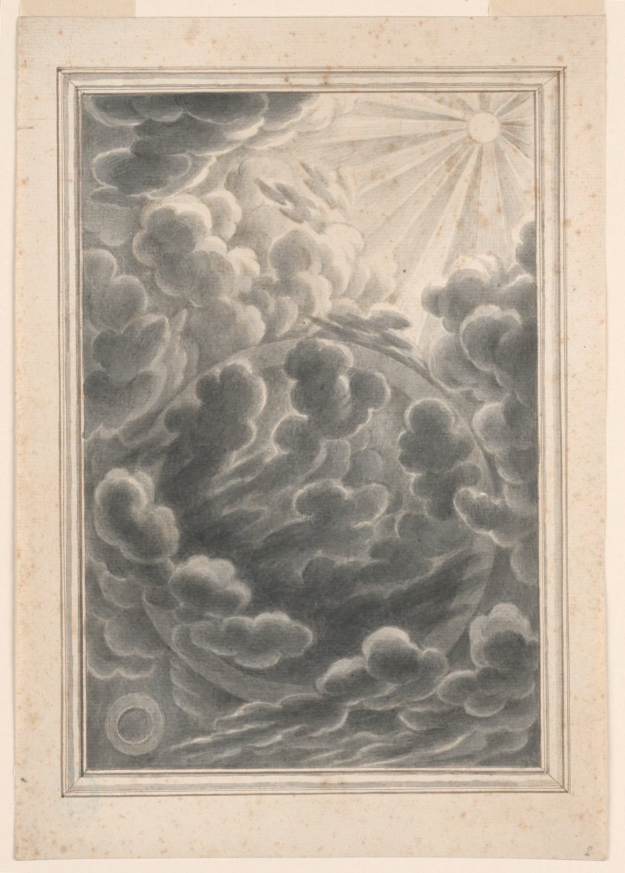 Studie för The Creation of Light, Plate 3, Physica Sacra av Johann Melchior Füssli