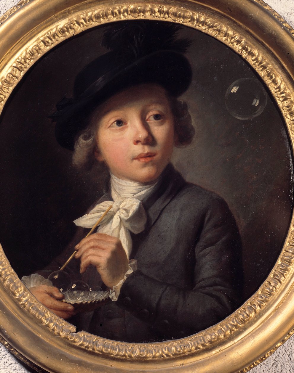 Såpbubblor eller ett porträtt av J. A. Laurens. Målning av Melchior Wyrsch (1732-1798). 1784. Museum of Fine Arts i Besancon av Johann Melchior Joseph Wyrsch or Wursch
