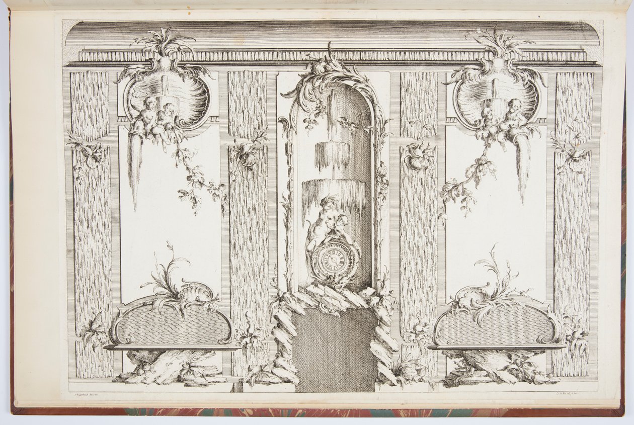 Design för en skärm av Johann Michael Hoppenhaupt II