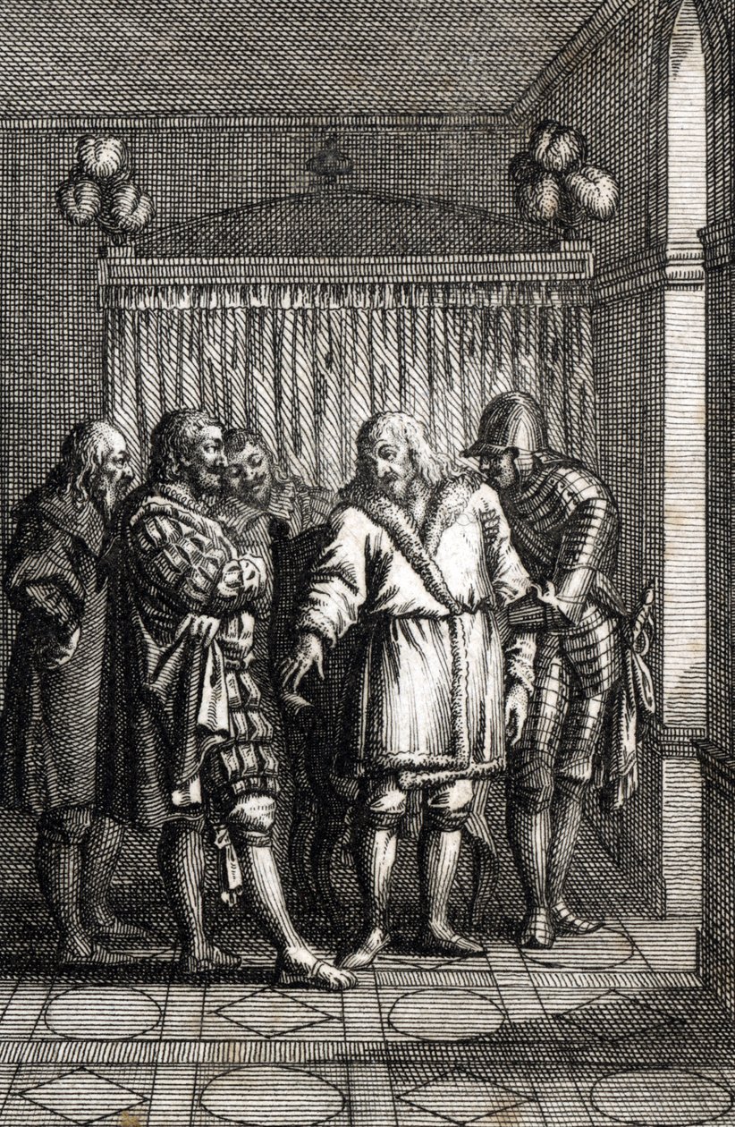 Kejsar Rudolf I av Hapsburg bestämmer sig för sin sista resa till Speyer av Johann Michael Mettenleiter