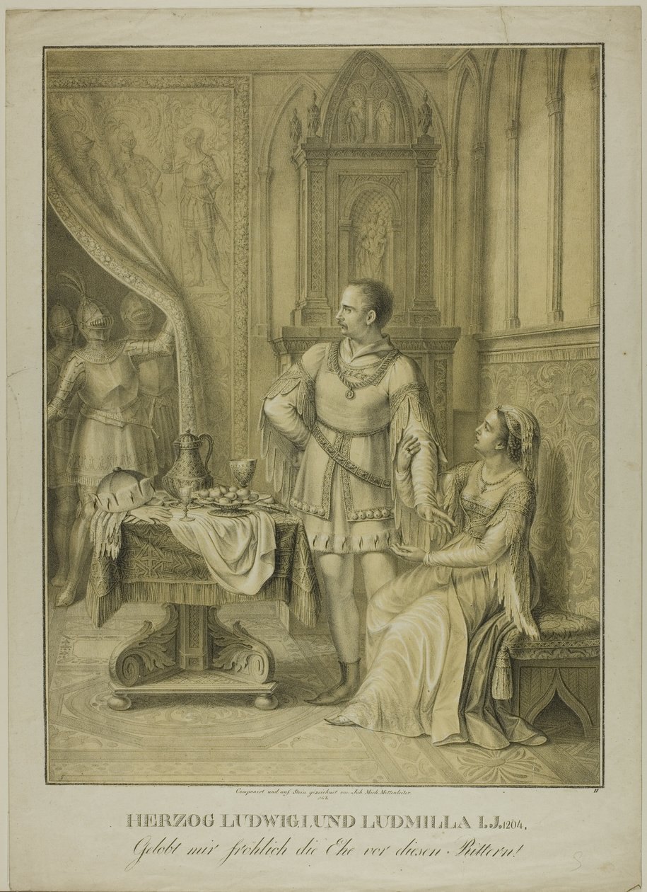 Hertig Ludwig I och Ludmilla av Johann Michael Mettenleiter