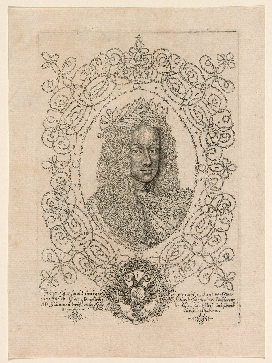 Joseph I (augusti), den helige romerske kejsaren av Johann Michael Puchler