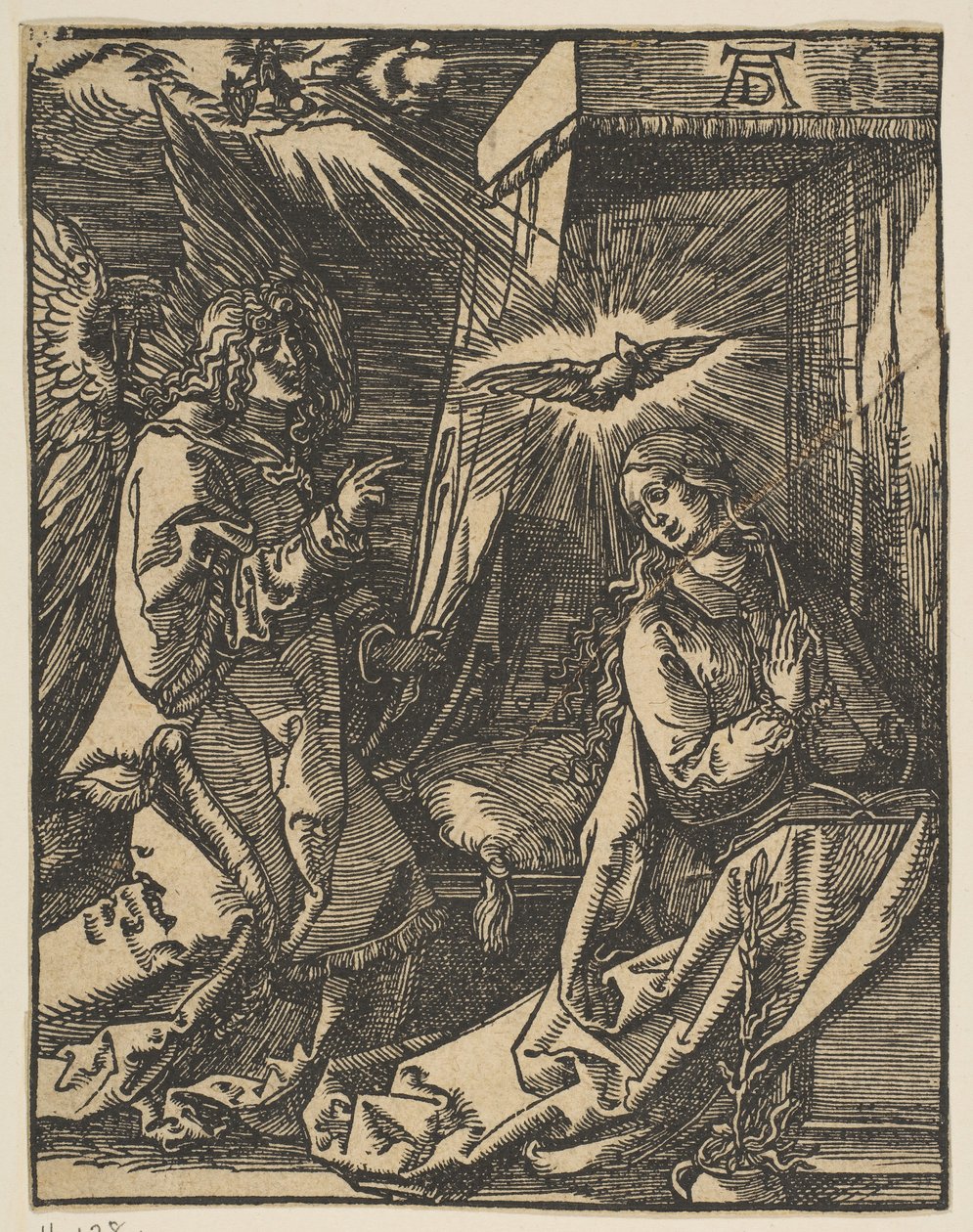 Bebådelsen, från den lilla passionen, copy.n.d. av Johann Mommard