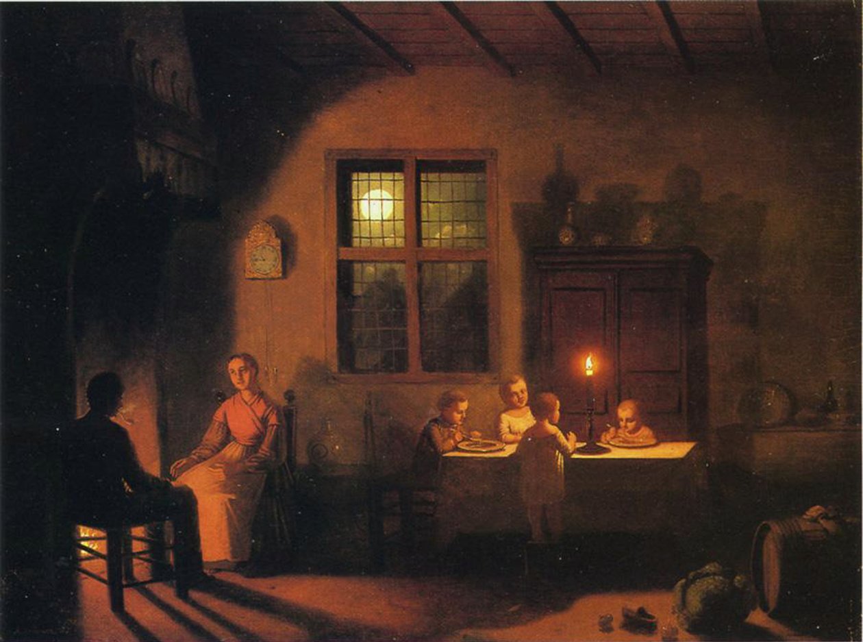 Kväll hemma, 1867 av Johann Mongels Culverhouse