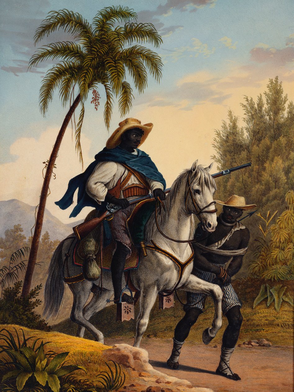 Kapten i skogen med en fånge, 1827-35 av Johann Moritz Rugendas