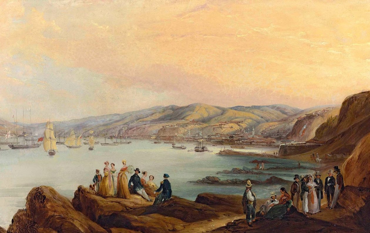 Spanska: Caleta el membrillo, Valparaíso o Personajes de Valparaíso av Johann Moritz Rugendas