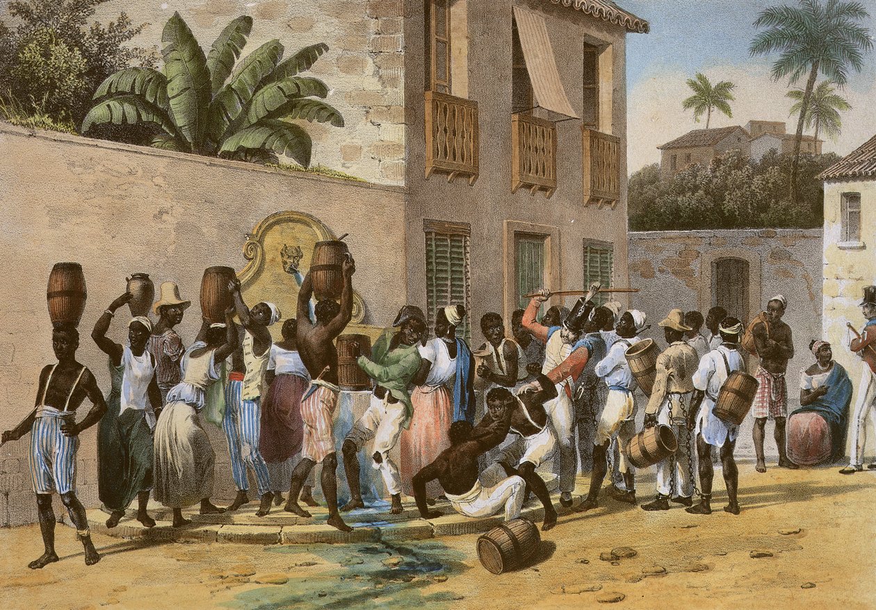 Vattenbärare, graverad av Deroi, pub. av Engelmann and Company, Paris, 1835 (handfärgad litho) av Johann Moritz Rugendas
