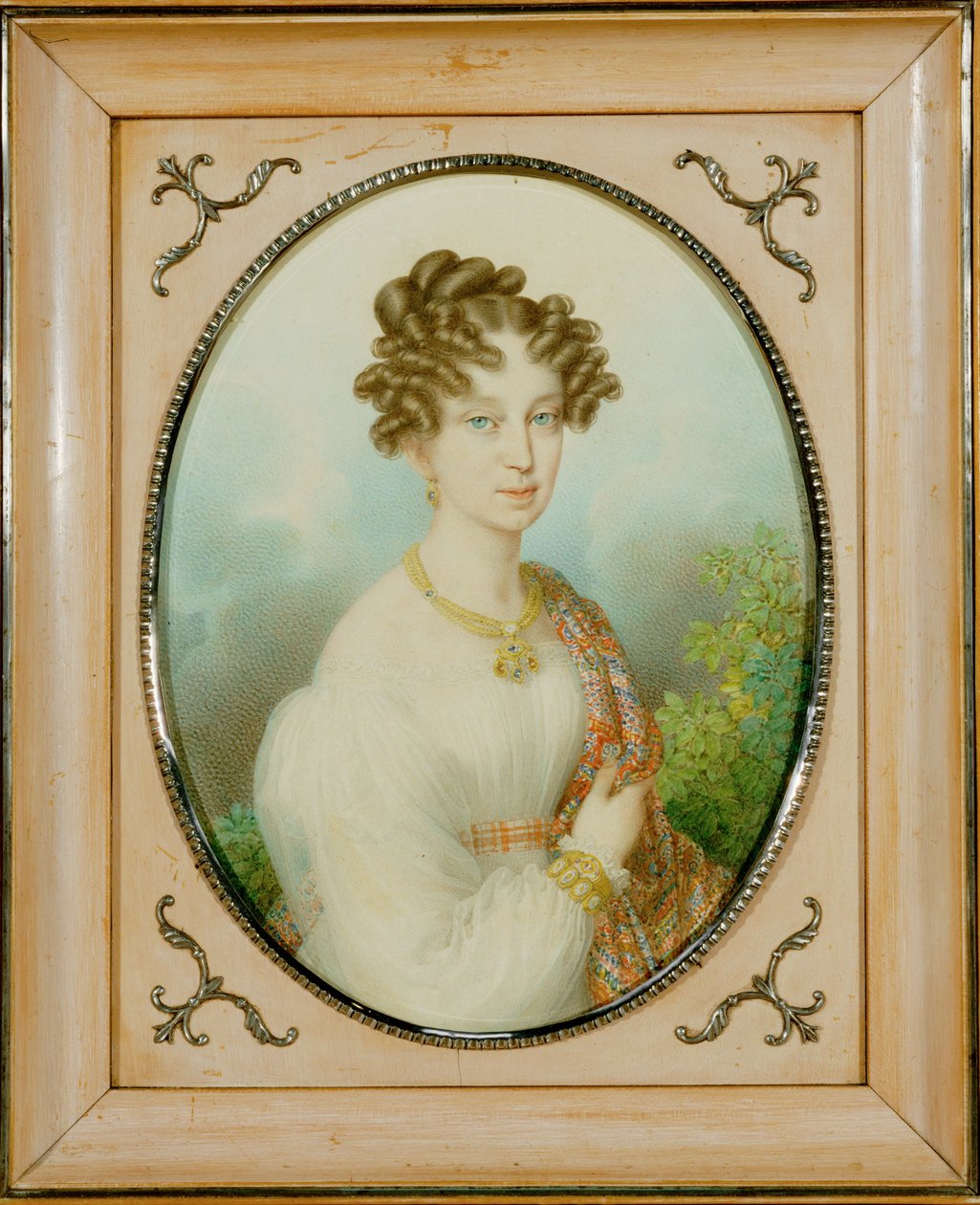 Marie-Louise Habsburg-Lothringen, änka efter Napoleon I, hertiginna av Parma ... (akvarell på kartong) av Johann Nepomuk Ender