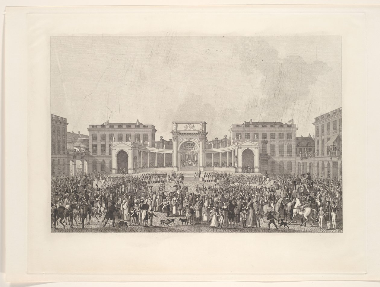 Kung Vilhelm I:s investering i Bryssel, 1815 av Johann Nepomuk Gibèle