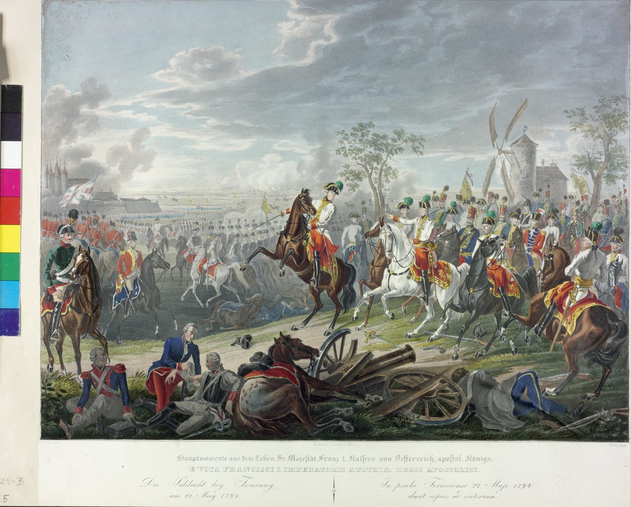 Slaget vid Tournaisian 1794 av Johann Nepomuk Hoechle