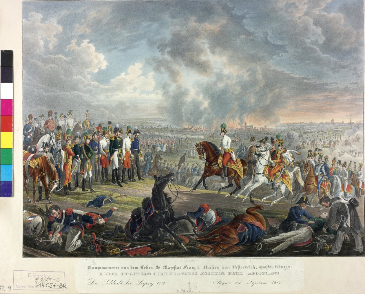 Nationernas slag vid Leipzig 1813 av Johann Nepomuk Hoechle