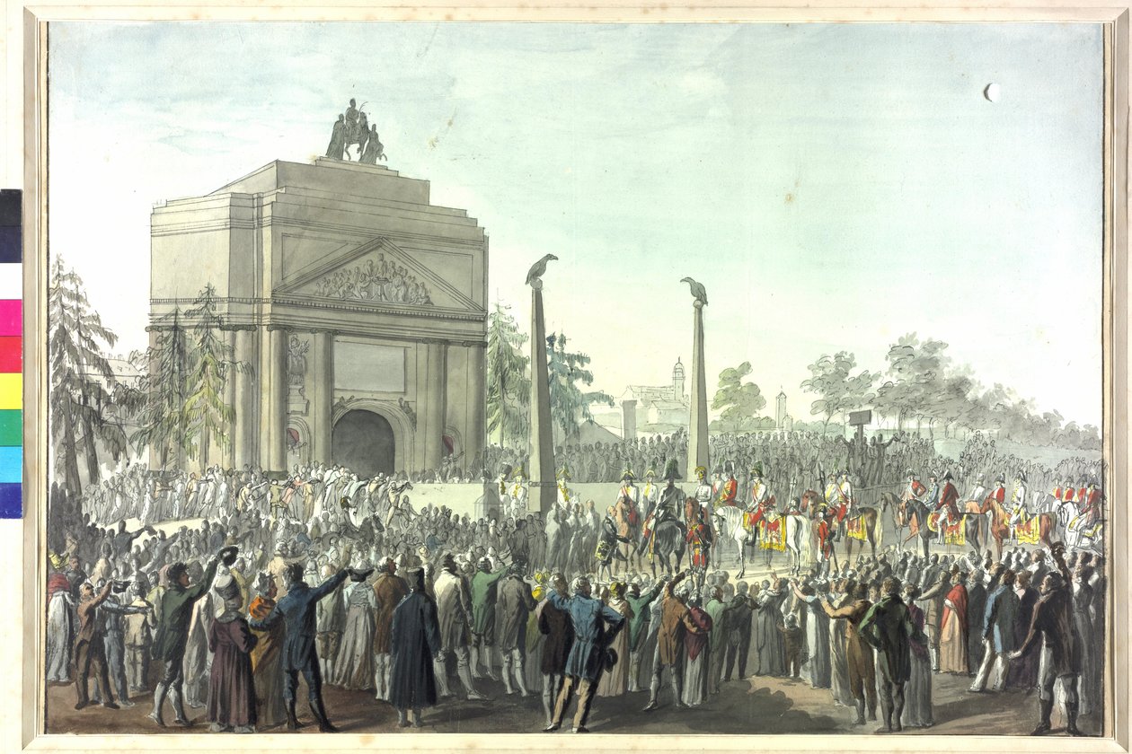 Kejsar Frans I:s ceremoniella intåg i Wien av Johann Nepomuk Hoechle
