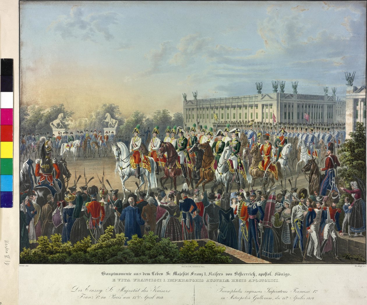 Franz I:s ankomst till Paris den 15.4.1814 av Johann Nepomuk Hoechle