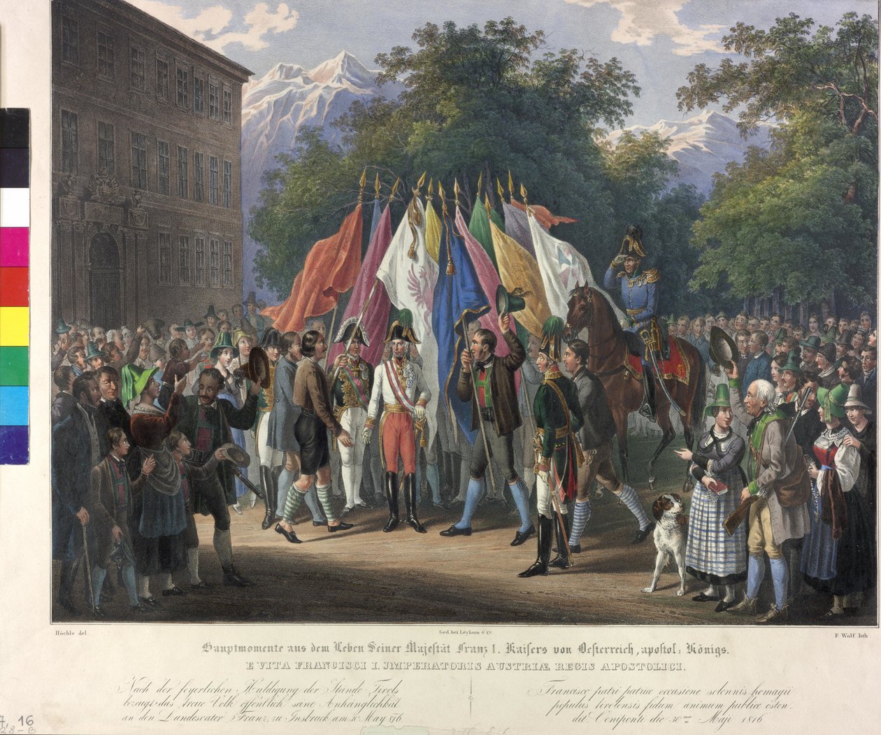 Ärftlig homage i Tyrolen 1816 av Johann Nepomuk Hoechle