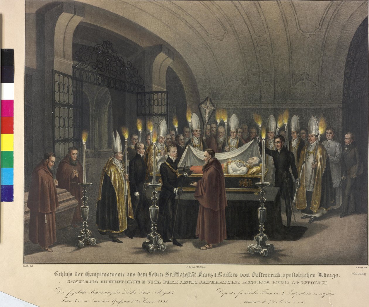 Franz I:s avlivning 1835 (litografi) av Johann Nepomuk Hoechle