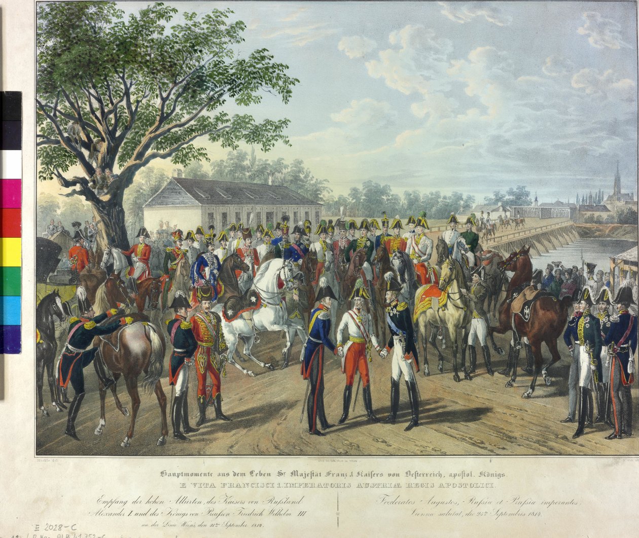 Mottagande av den allierade monarken i Wien 1814 av Johann Nepomuk Hoechle