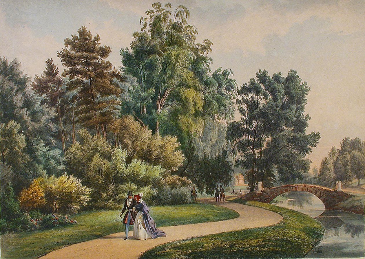 The Vlakhernskoe-Kuzminki Estate, sid. 1840 av Johann Nepomuk Rauch