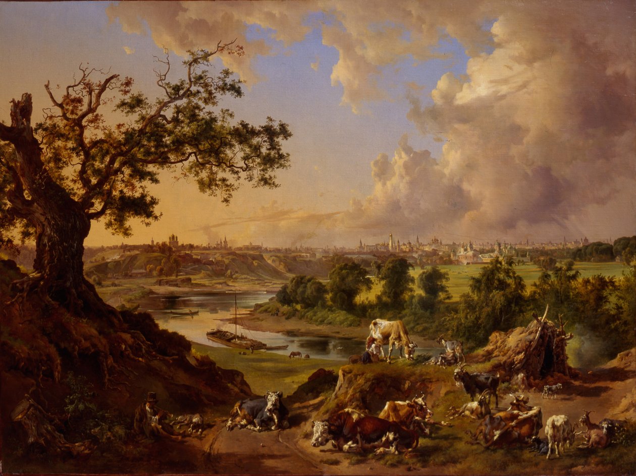 Utsikt över Moskva från Sparrow Hills, 1837 av Johann Nepomuk Rauch