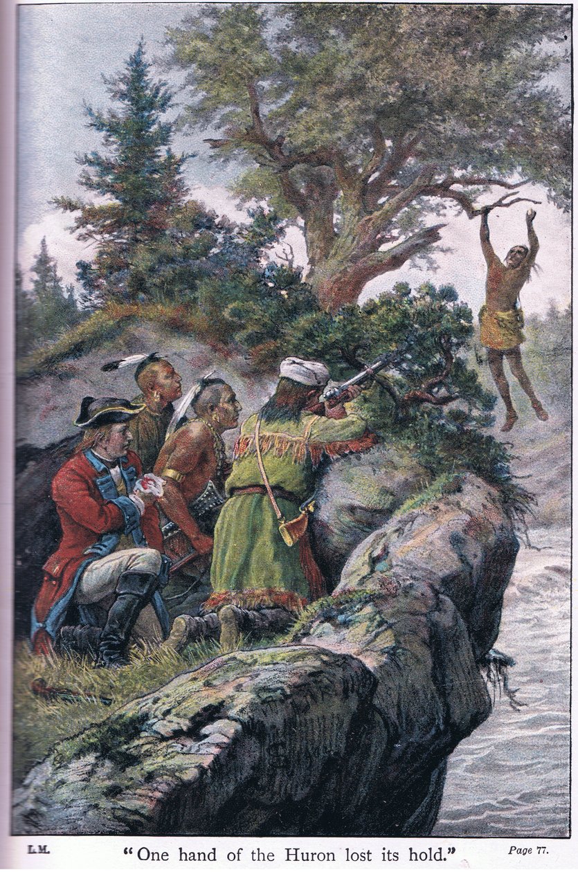 Huronens ena hand förlorade sitt grepp, 1910 av Johann Nepomuk Schonberg