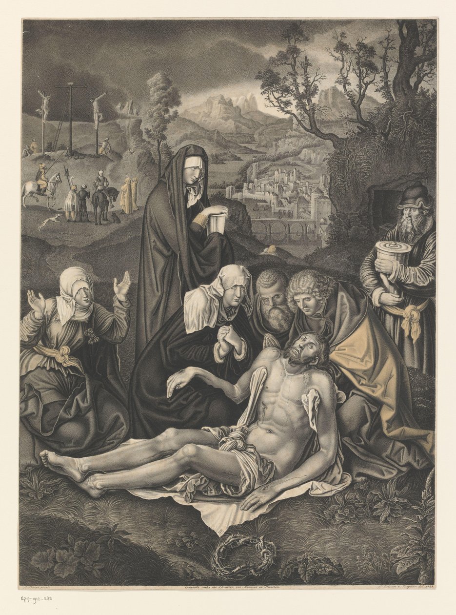 Kristi klagan Verk ur samlingen av bröderna Boisserée (serietitel) Galerie des Frères Boisserée (serietitel) av Johann Nepomuk Strixner