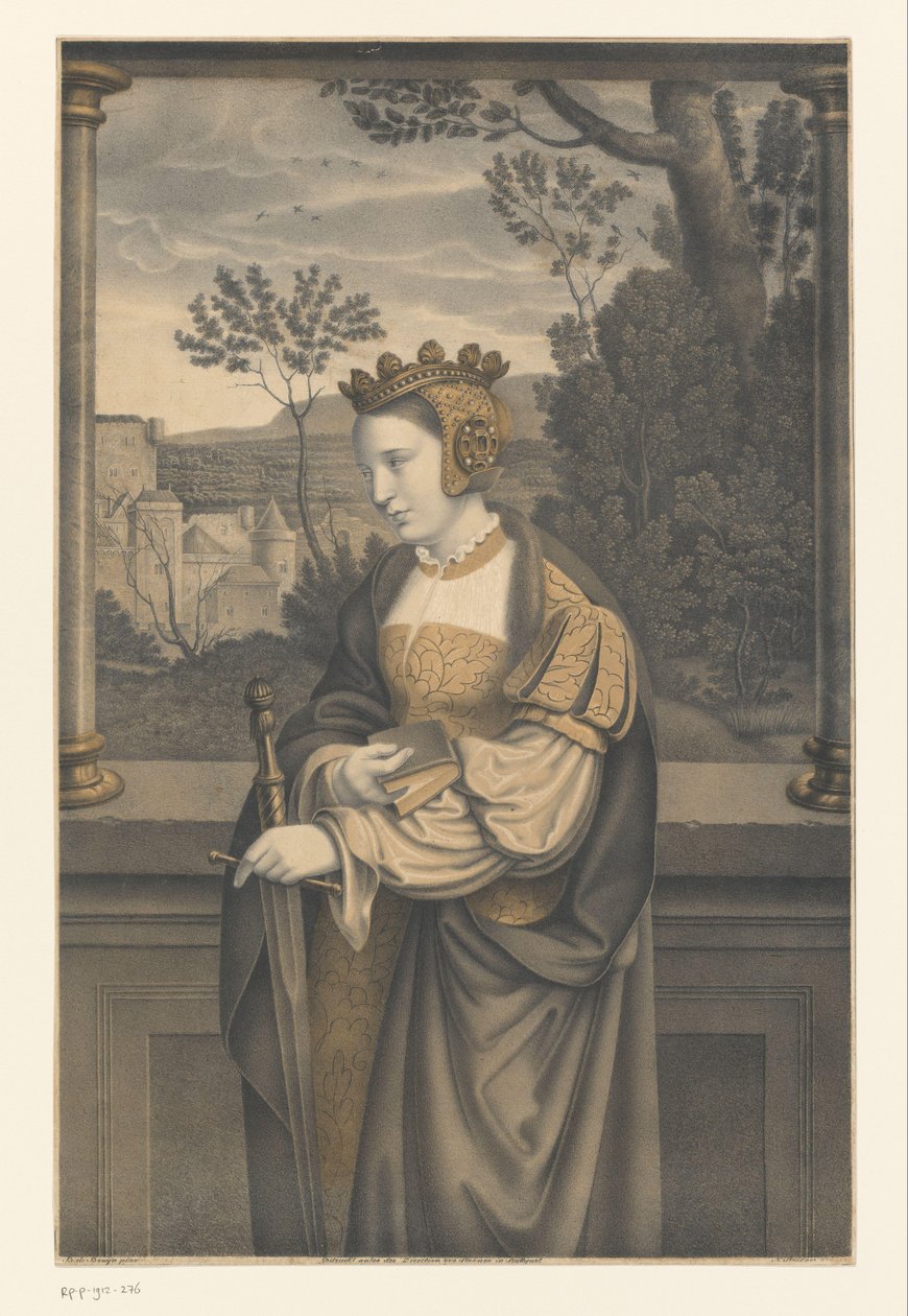 Saint Catherine Verk ur samlingen av bröderna Boisserée (serietitel) Galerie des Frères Boisseree (serietitel) av Johann Nepomuk Strixner