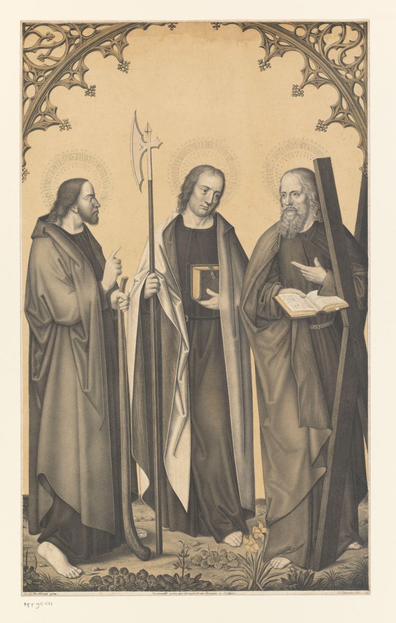 Sankt Jakob den yngre, Matteus och Andreas Verk ur samlingen av bröderna Boisserée (serietitel) Galerie des Frères Boisserée (serietitel) av Johann Nepomuk Strixner