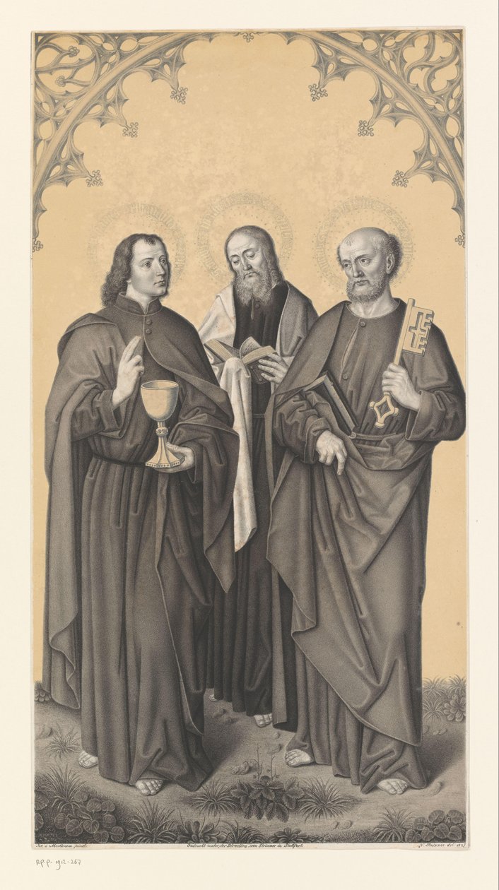 Sankt Johannes, Matteus och Petrus Verk ur samlingen av bröderna Boisserée (serietitel) Galerie des Frères Boisserée (serietitel) av Johann Nepomuk Strixner