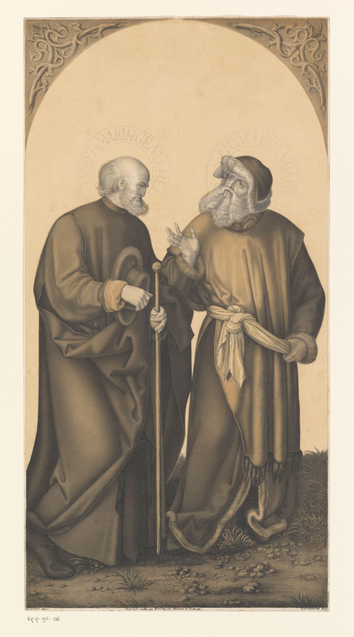 Saint Joseph och Joachim Verk ur samlingen av bröderna Boisserée (serietitel) Galerie des Frères Boisserée (serietitel) av Johann Nepomuk Strixner