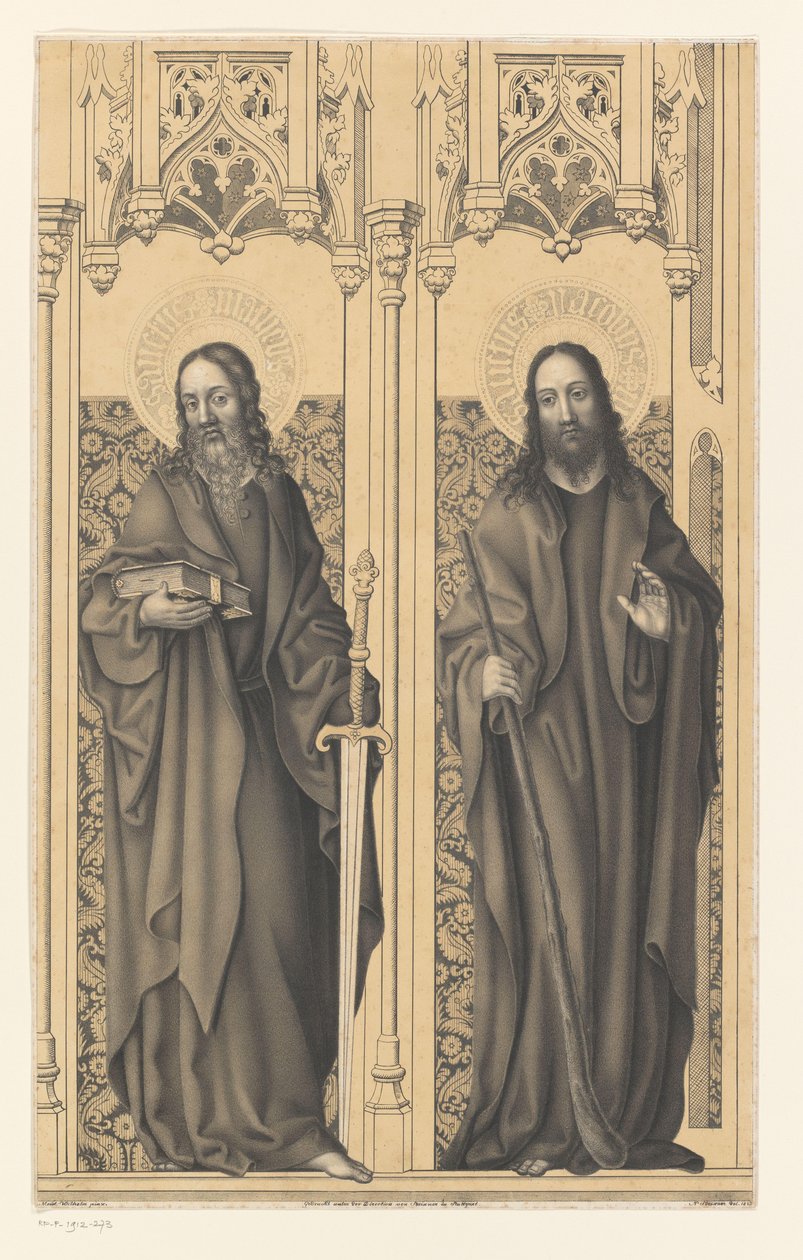 Saint Matthew och James Verk ur samlingen av bröderna Boisserée (serietitel) Galerie des Frères Boisserée (serietitel) av Johann Nepomuk Strixner