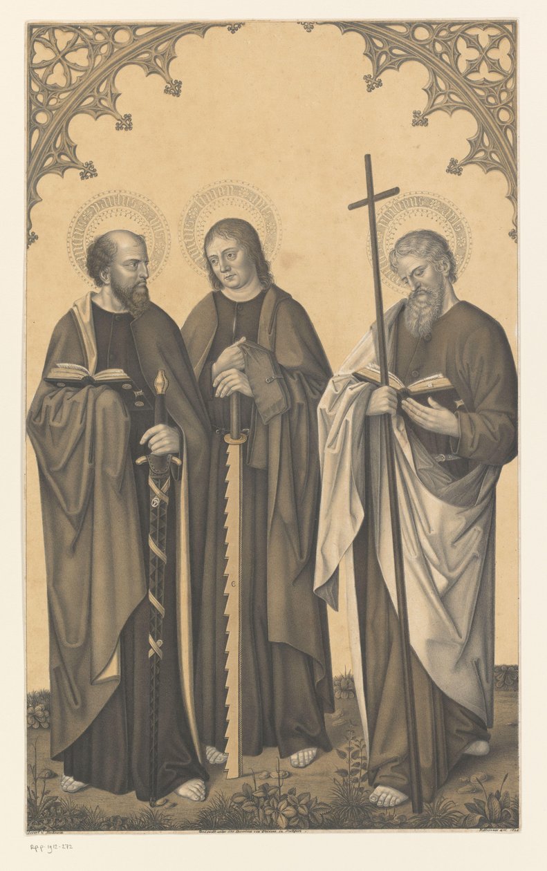 Saint Paul, Simon och Philip Verk ur samlingen av bröderna Boisserée (serietitel) Galerie des Frères Boisseree (serietitel) av Johann Nepomuk Strixner
