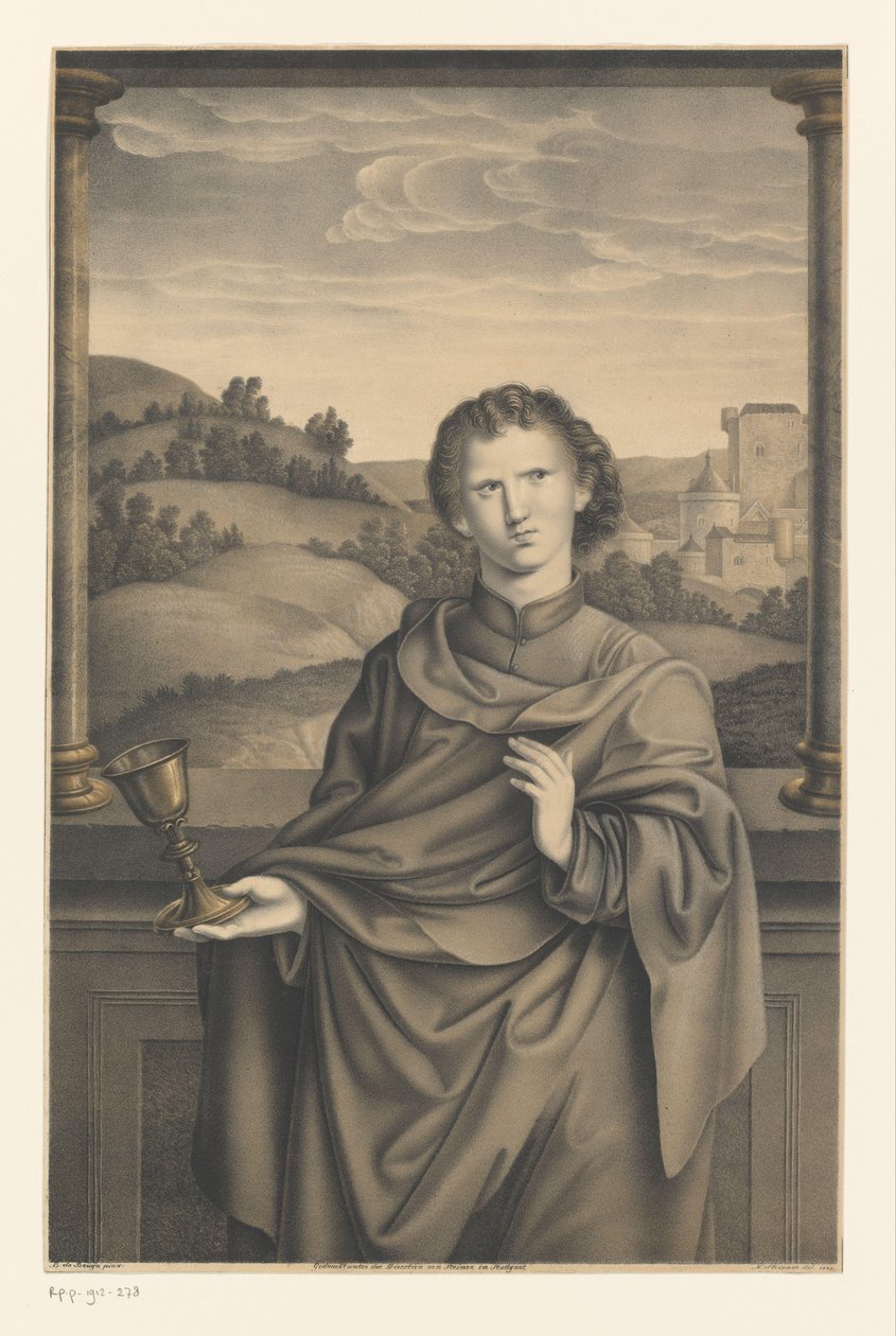Johannes evangelisten Verk ur samlingen av bröderna Boisserée (serietitel) Galerie des Frères Boisseree (serietitel) av Johann Nepomuk Strixner