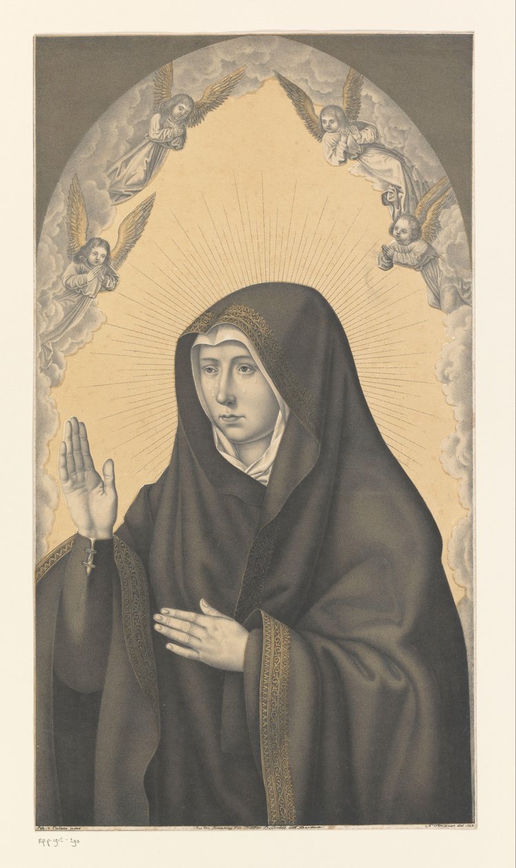 Mary som Mater dolorosa Verk ur samlingen av bröderna Boisserée (serietitel) Galerie des Frères Boisserée (serietitel) av Johann Nepomuk Strixner