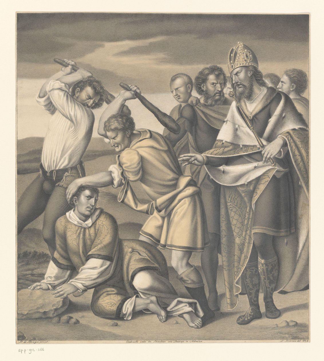 Sankt Ewalds martyrskap Verk ur samlingen av bröderna Boisserée (titel på objekt) Galerie des Frères Boisserée (titel på objekt) av Johann Nepomuk Strixner