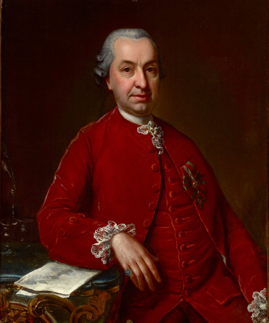 Porträtt av baron Samuel von Brukenthal (1721-1803), guvernör i Storfurstendömet Transsylvanien, av Della Croce, Johann Nepomuk (1736-1819). Olja på duk, ca. 1790. Mått : 93x71 cm. Muzeul National Brukenthal, Sibiu av Johann Nepomuk della Croce