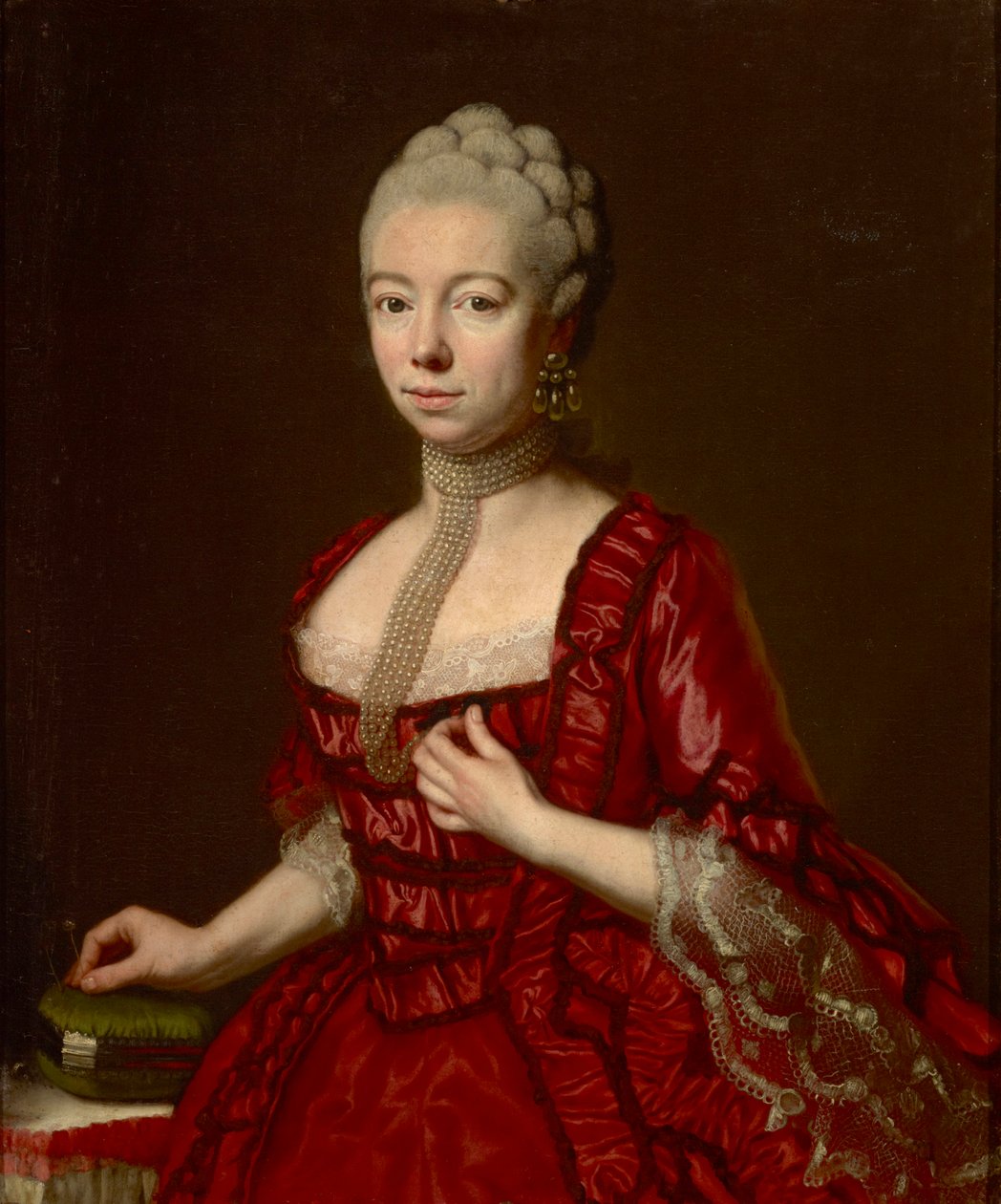 Porträtt av friherrinnan Sophia Katharina von Brukenthal, född von Klockner (1725-1782), av Della Croce, Johann Nepomuk (1736-1819). Olja på duk, ca 1790. Mått: 93x76 cm. Brukenthal National Museum, Sibiu av Johann Nepomuk della Croce