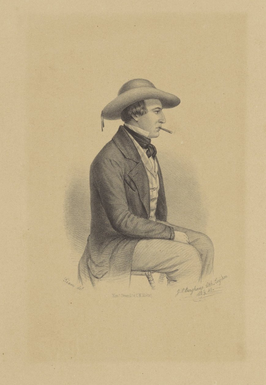 Porträtt av Jean Henri de Laat de Kanter av Johann Peter Berghaus