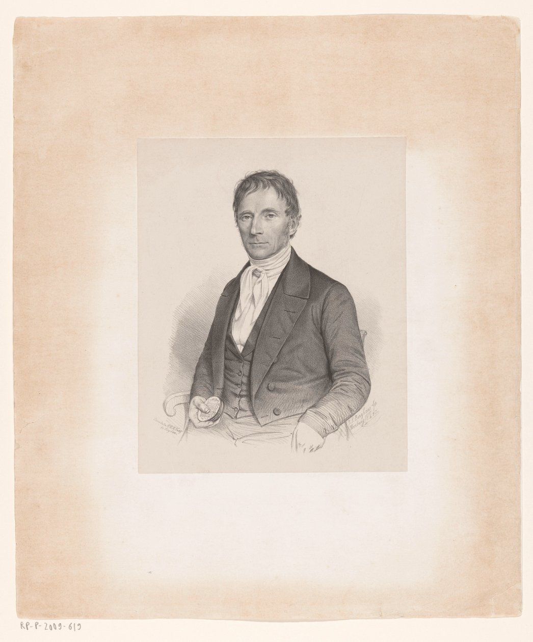 Porträtt av baronet Hugo van Beresteyn av Johann Peter Berghaus