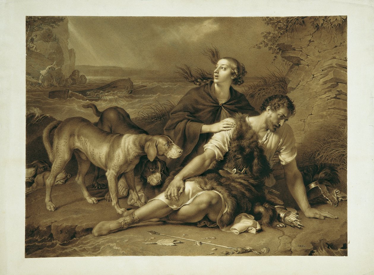 Arindal och Daura av Johann Peter Krafft