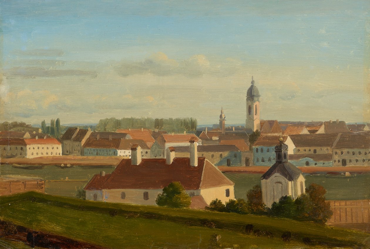 Utsikt över Donaukanalen till Leopoldstadt av Johann Peter Krafft