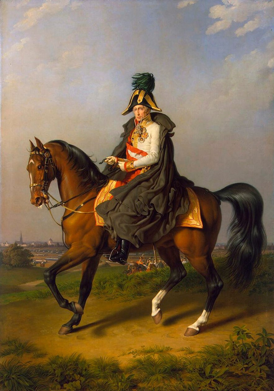 Ridsporträtt av den helige romerske kejsaren Frans II