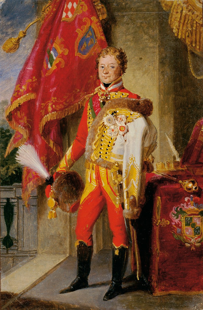 Ignaz greve Gyulay von Naros-Nemeth och Nadaska i ungersk uniform av Johann Peter Krafft
