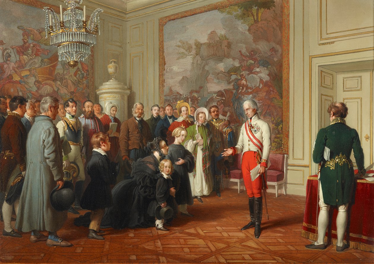 Kejsar Franz I beviljade en allmän audiens av Johann Peter Krafft