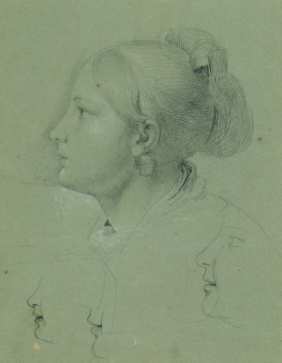 Head of a Girl (Studie om "Landwehr-mannens hemkomst", 1817) av Johann Peter Krafft