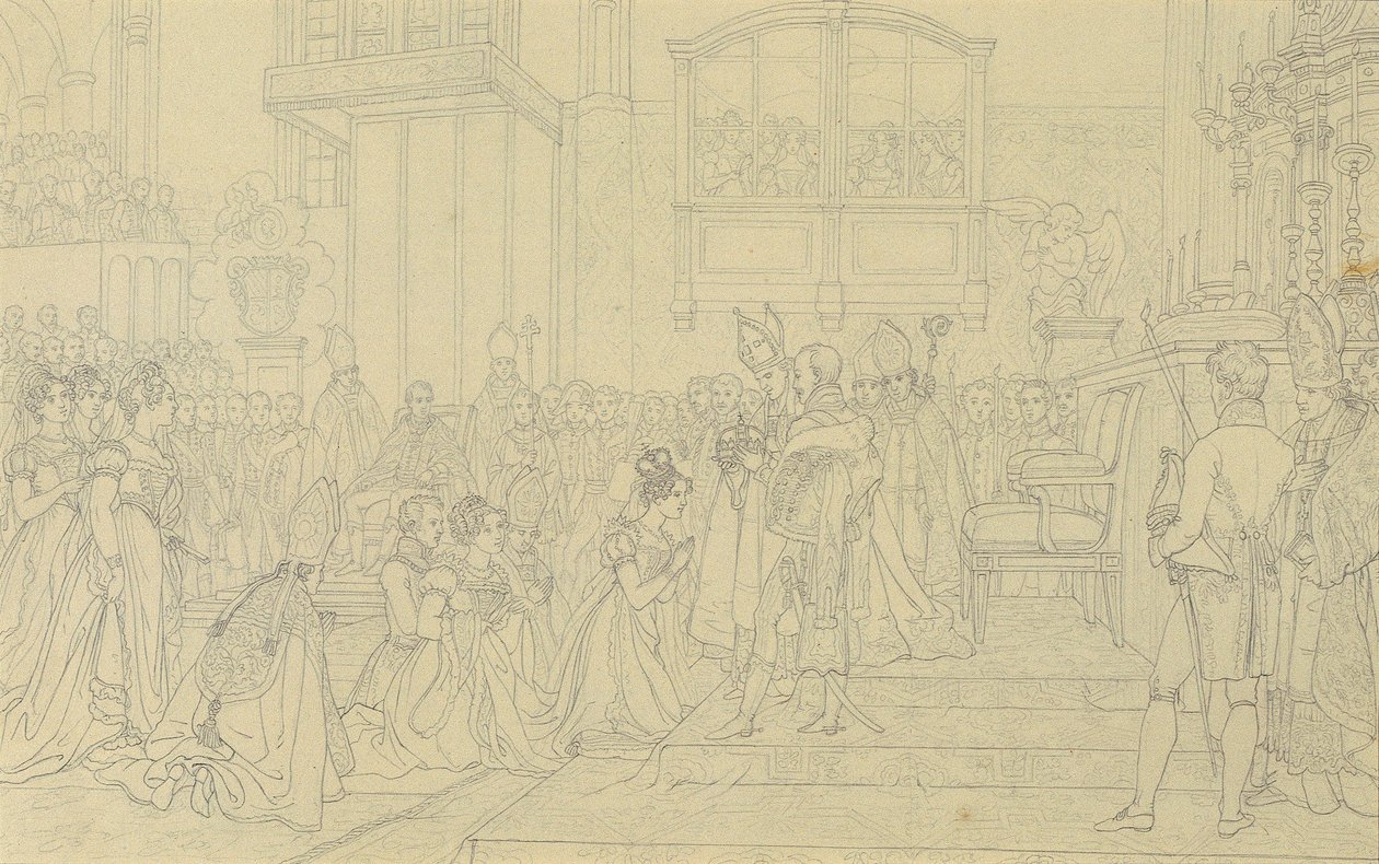 Kröning av kejsarinnan Carolina Augusta i Pressburg av Johann Peter Krafft