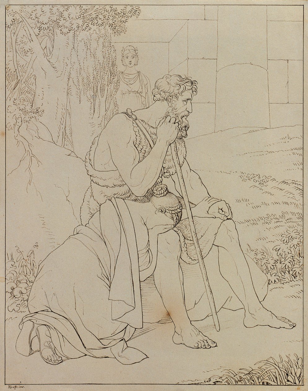 Oidipus och Antigone av Johann Peter Krafft