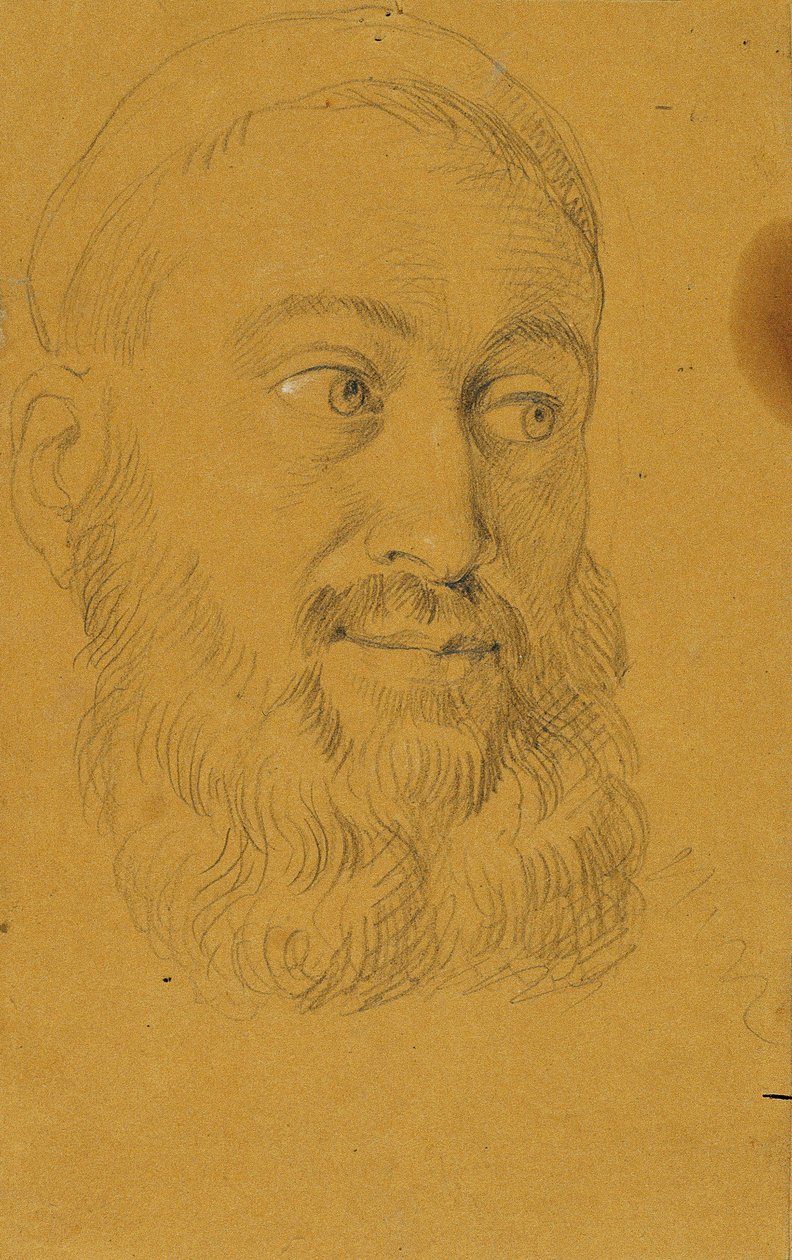 Porträttstudie för Rudolf von Habsburg och prästen av Johann Peter Krafft