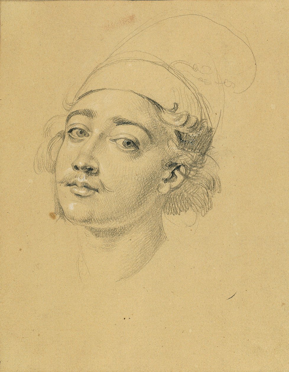 Porträttstudie om "Nikolaus Zrinys misslyckande framför Szigeth-fästningen" av Johann Peter Krafft