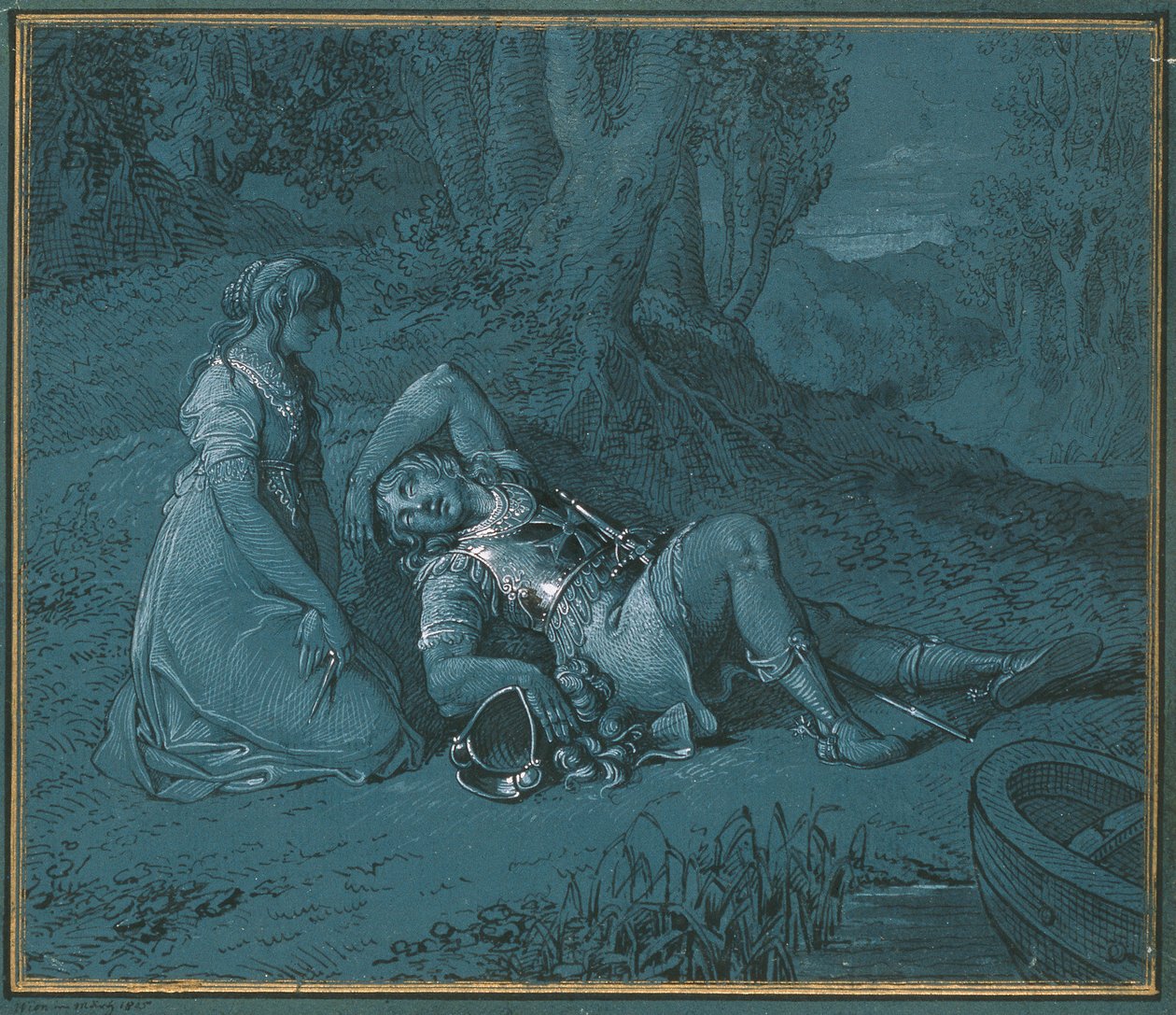 Rinaldo och Armida - Armidens kärlek av Johann Peter Krafft