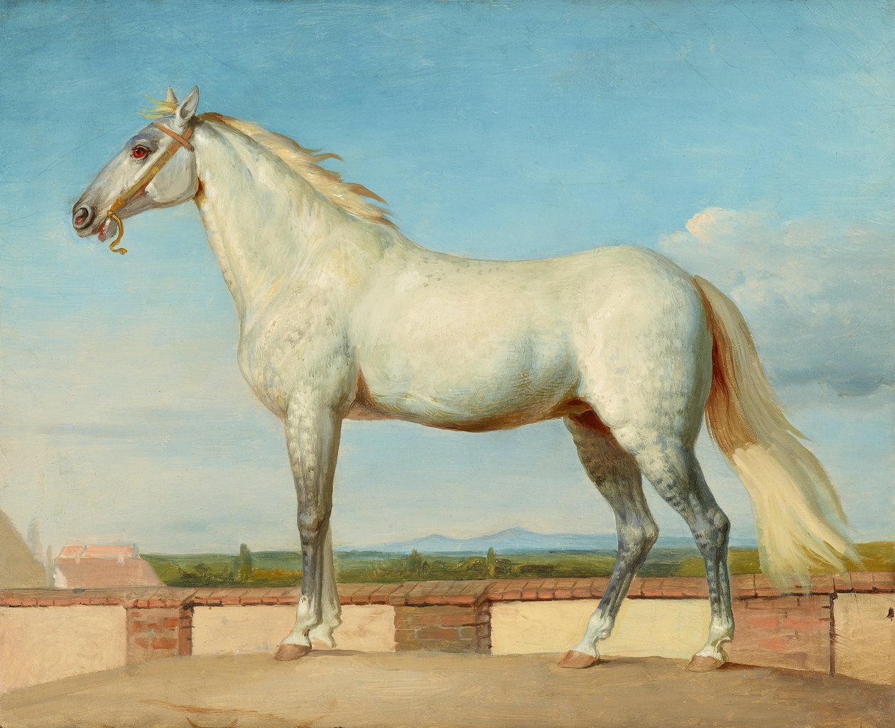 Mögel framför en låg vägg av Johann Peter Krafft